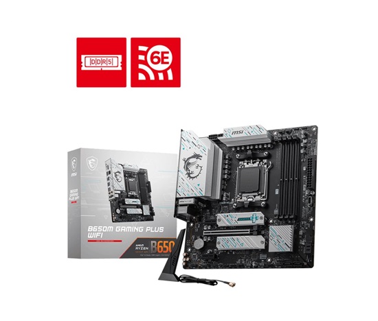 BAZAR - MSI MB Sc AM5 B650M GAMING PLUS WIFI, AMD B650, 4xDDR5, 1xDP, 1x HDMI, mATX - Po opravě (Bez příšlušenství)