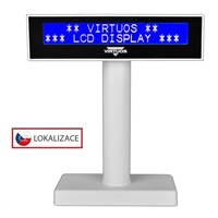 Virtuos LCD zákaznický displej Virtuos FL-2026MB 2x20, USB, bílý