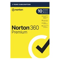 NORTON 360 PREMIUM 75GB +VPN 1 uživatel pro 10 zařízení na 2 roky ESD 1+1 (50%)