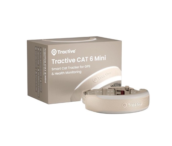 Tractive CAT 6 Mini – Smart Cat GPS Tracker & Health Monitor with integrated collar – Brown