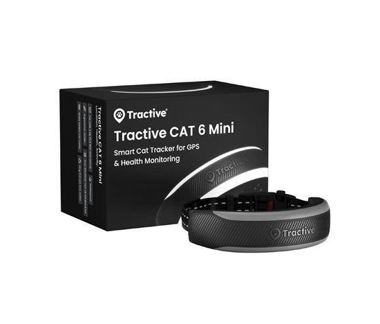Tractive CAT 6 Mini – Smart Cat GPS Tracker & Health Monitor with integrated collar – Black