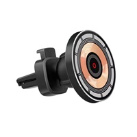 BAZAR - 1stCOOL bezdrátová QI nabíječka 15W, do auta, MagSafe, USB-C, černá, poškozený obal