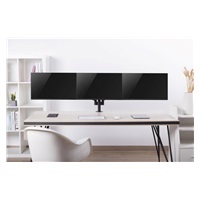 GEMBIRD Držák 3 monitorů na stůl MA-DA3-01, naklápěcí, až do 27” a 7kg, černý