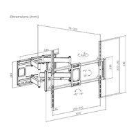 GEMBIRD Držák TV WM-120ST-01, 60"-120" (120kg), plně pohyblivý