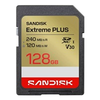 SanDisk SDXC karta 128GB Extreme PLUS (R240/W MB/s Class 10, UHS-I U3 V30)