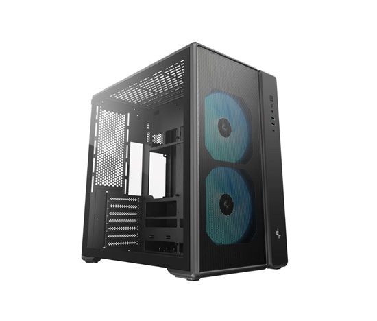 DEEPCOOL Case CG590 MESH 2F, ATX, Průhledná bočnice, 2x160mm ARGB, černá