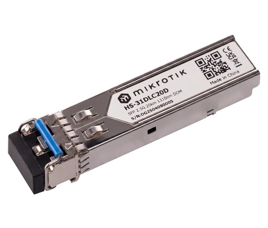 MikroTik SFP optický modul HS-31DLC20D, MM, 20km, 1G/2.5G, 1310nm