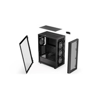 ENDORFY Case Ventum 400 ARGB, Průhledná bočnice, ATX, 4x120mm  ARGB, černá