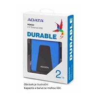 BAZAR - ADATA Externí HDD 1TB USB 3.1 DashDrive Durable HD650, červený (gumový, nárazu odolný) - Poškozený obal (Komplet