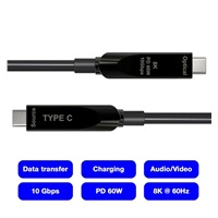 PREMIUMCORD Kabel USB-C GEN2 AOC DP1.4 8K@60Hz a 4K@144Hz 10Gbps, 7m