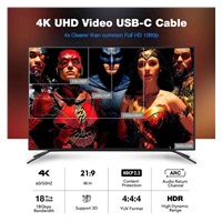 PREMIUMCORD Kabel USB-C optický fiber video AOC 4K@60Hz 1080p, 15m