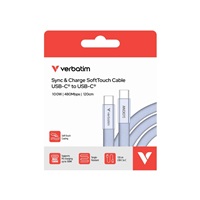 VERBATIM Kabel Sync & Charge SoftTouch USB-C, 100W, 120cm, fialová