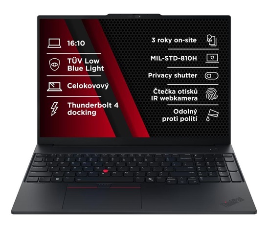 BAZAR - LENOVO NTB ThinkPad E16 G3 - Ultra7 255H,16" WUXGA,32GB,1TBSSD,IRcam,W11P - Poškozený obal