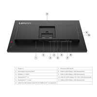LENOVO LCD T24D-4t - 23.8",IPS,1920x1080,touch,120Hz,350cd,1500:1,4ms,USB-C(96W PD),HDMI,DP,DPout,DC,USBHub,RJ45,Pivot