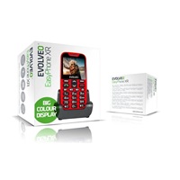 BAZAR - EVOLVEO EasyPhone XR, mobilní telefon pro seniory s nabíjecím stojánkem, červená - Po opravě (Komplet)