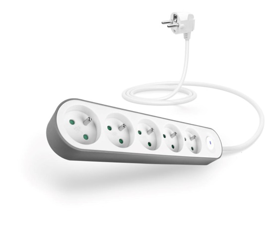CONNECT IT prodlužovací kabel PowerRex3 , 5 zásuvek, 1,5m, s vypínačem (bíla)