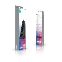 CONNECT IT prodlužovací kabel s přepěťovou ochranou ,6 zásuvek, 1,5 m (černá)