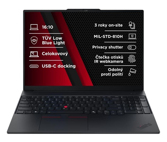 BAZAR - LENOVO NTB ThinkPad E16 AMD G3 - Ryzen7 250,16" WUXGA,32GB,1TBSSD,FHD+IRcam,W11P - Poškozený obal