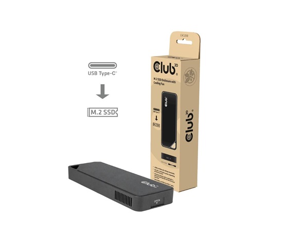 Club3D Externí box pro M.2 NVMe SSD s ventilátorem, USB4 40Gbps