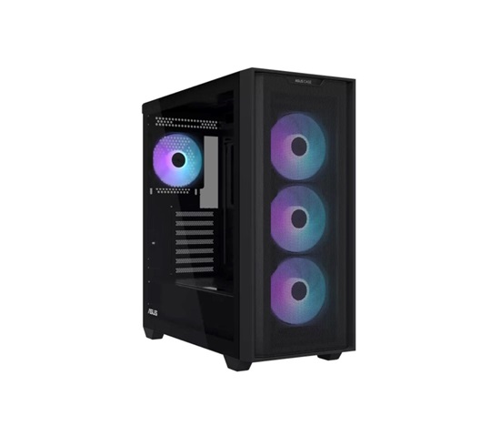 ASUS case A33 PLUS, ATX, Průhledná bočnice, 4x120mm ARGB Fan, černá