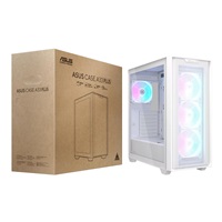 ASUS case A33 PLUS, ATX, Průhledná bočnice, 4x120mm ARGB Fan, bílá