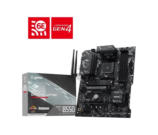MSI MB Sc AM4 B550 GAMING WIFI6E, AMD B550, 4xDDR4, WiFi, 1xDP, 1xHDMI