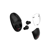 C-TECH myš s TWS sluchátky Dual mode WLM-21, bezdrátová, BT5.0 + 2,4GHz, 1600DPI, 3 tlačítka, USB nano receiver, černá