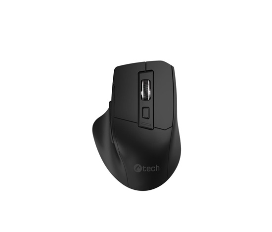 BAZAR - C-TECH myš Ergo WLM-05, bezdrátová, 1600DPI, 6 tlačítek, USB nano receiver, černá, poškozený obal
