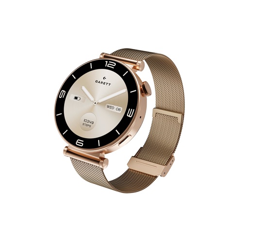 BAZAR - Garett Smartwatch ROSE zlatá, Mesh steel - Poškozený obal (Komplet)