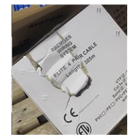 BAZAR - UTP kabel PlanetElite, Cat5E, drát, dvojitý venkovní PE+PVC, Dca, černý, 305m, cívka - POŠKOZENÝ OBAL