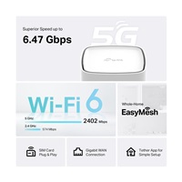 TP-Link Archer NX505 EasyMesh WiFi6 5G, 4G LTE router (AX3000,2,4GHz/5GHz,2xGbELAN,1xGbELAN/WAN,5G,4G LTE,1xnanoSIM)