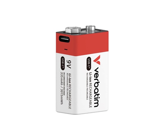 VERBATIM Nabíjecí baterie 9V USB-C 1-Pack 335 mAh