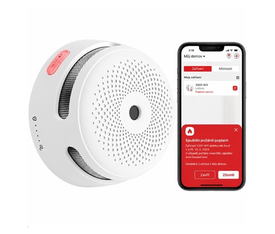BAZAR - X-Sense XS01-WX Wi-fi detektor kouře s aplikací a vyměnitelnou baterií - Poškozený obal (Komplet)