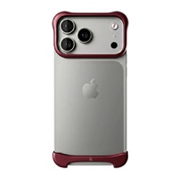 Arc Pulse - hliníkový ochranný rám na iPhone 18 Pro, matný tmavě červený