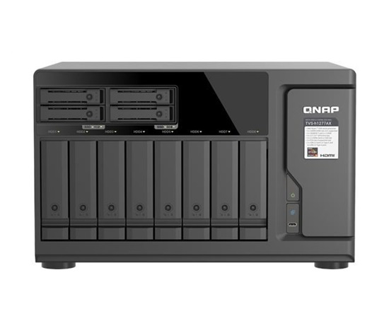 QNAP TVS-h1277AX-R5-16G (6C/AMDRyzen7000/5,1GHz/16GBRAM/8xSATA/4xU.2/2x2,5GbE/2x10GbE/2xUSB2.0/2xUSB3.2/3xPCIe/1xHDMI)