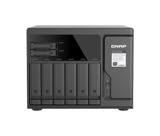 QNAP TVS-h877AX-R5-16G (6C/AMDRyzen7000/5,1GHz/16GBRAM/6xSATA/2xU.2/2x2,5GbE/2x10GbE/2xUSB2.0/2xUSB3.2/3xPCIe/1xHDMI)