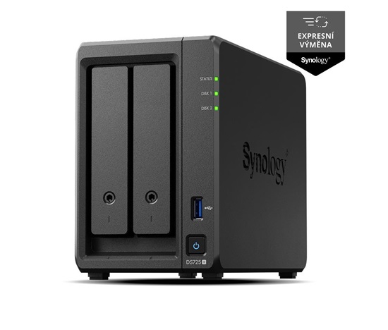 Synology DS725neo+ DiskStation (2C/RyzenR1600/2,6-3,1GHz/4GBRAM/2xSATA/2xM.2/1xUSB3.2/1x2,5GbE/1xGbE/1xUSB-C)