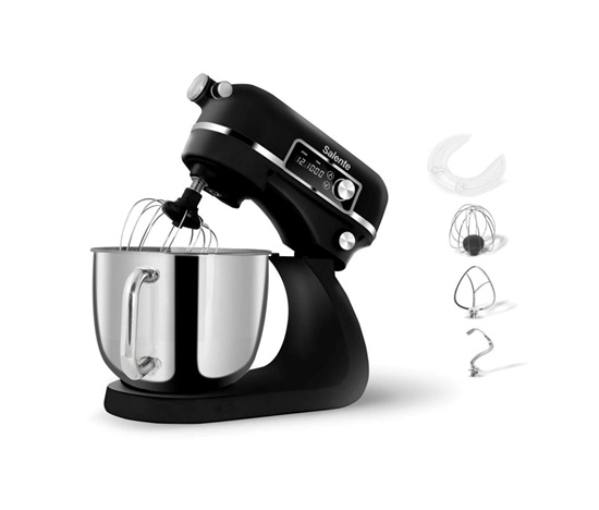 BAZAR - Salente DigiChef2, kuchyňský robot, mísa 6 litrů, celokovový, digitální displej, černý - Poškozený obal (Komplet