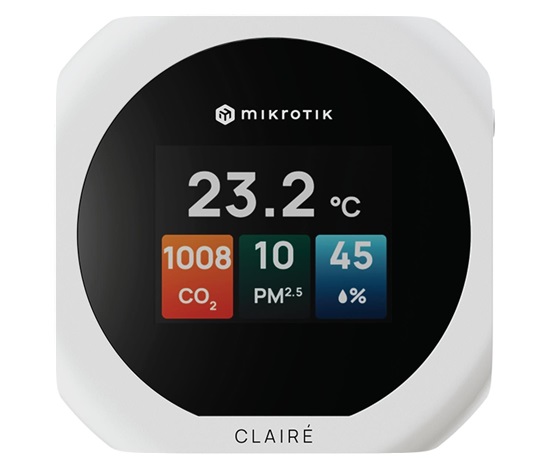 MikroTik IAQM-THC2V-W, CLAIRÉ Lite monitor kvality vzduchu, bílý
