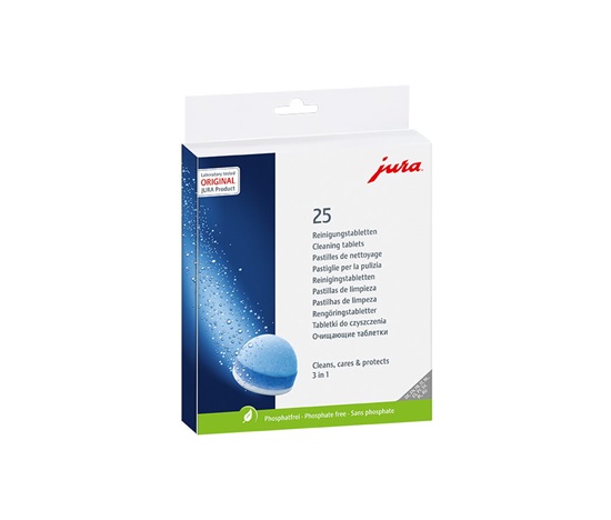 JURA 3-fázové čistící tablety - Balení obsahuje 25 ks