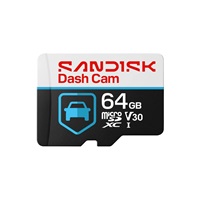SanDisk MicroSDHC karta 64GB Dash Cam High Endurance (R:100/W:40 MB/s, Class 10, U3 V30)