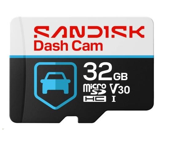SanDisk MicroSDHC karta 128GB Dash Cam High Endurance (R:100/W:40 MB/s, Class 10, U3 V30)