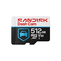 SanDisk MicroSDHC karta 512GB Dash Cam High Endurance (R:100/W:40 MB/s, Class 10, U3 V30)