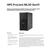 HPE PL ML30g11 6325P (3.5G/4C8T) 2x16G 2x4TB SATA 4LFF-HP VROC 1x1000W 4p1G NBD311 Smart Choice