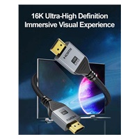 PremiumCord Kabel Ultra HD HDMI 2.2 16K@60Hz, 8K@240Hz, 4K@480Hz, pozlacený, 1m