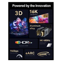 PremiumCord Kabel Ultra HD HDMI 2.2 16K@60Hz, 8K@240Hz, 4K@480Hz, pozlacený, 1m