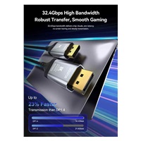 PremiumCord Kabel DisplayPort 1.4 8K optický M/M, pozlacený, 10m