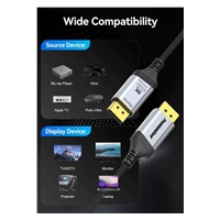 PremiumCord Kabel DisplayPort 1.4 8K optický M/M, pozlacený, 25m