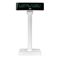 POŠKOZENÝ OBAL - Virtuos VFD zákaznický displej Virtuos FV-2030W 2x20 9mm, USB, bílý