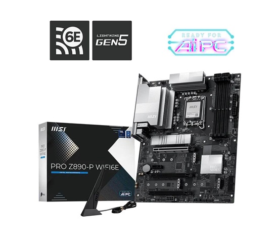 MSI MB Sc LGA1851 PRO Z890-P WIFI6E, Intel Z890, 4xDDR5, 1xDP, 1xHDMI, 1xDP Type-C, WI-FI, ATX